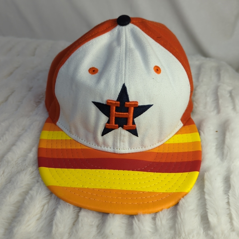VTG New Era 59Fifty HOUSTON ASTROS Cooperstown Collection Striped Adult Hat RARE